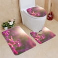 thumbnail image 1 of PUDMAD Daisy 3 Piece Bathroom Rugs Set Bath Rug Contour Mat and Toilet Lid Cover, 1 of 2