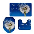 thumbnail image 1 of PUDMAD Dandelion 3 Piece Bathroom Rugs Set Bath Rug Contour Mat and Toilet Lid Cover, 1 of 2