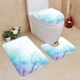 thumbnail image 1 of PUDMAD Dandelion Seed Water drops3 3 Piece Bathroom Rugs Set Bath Rug Contour Mat and Toilet Lid Cover, 1 of 2