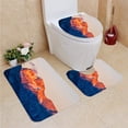 thumbnail image 1 of PUDMAD Dawn Southern Alps 3 Piece Bathroom Rugs Set Bath Rug Contour Mat and Toilet Lid Cover, 1 of 2