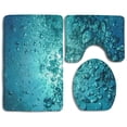 thumbnail image 1 of PUDMAD Deep Sea 3 Piece Bathroom Rugs Set Bath Rug Contour Mat and Toilet Lid Cover, 1 of 2
