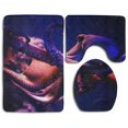 thumbnail image 1 of PUDMAD Deep Sea Octopus 3 Piece Bathroom Rugs Set Bath Rug Contour Mat and Toilet Lid Cover, 1 of 2