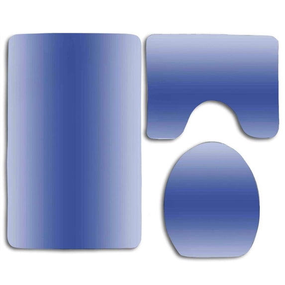 PUDMAD Deep Sea Underwater Pebbly Sandy Mixed Bottom Surface and Sun Beams Coming from Surface 3 Piece Bathroom Rugs Set Bath Rug Contour Mat and Toilet Lid Cover