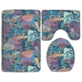 thumbnail image 1 of PUDMAD Deep in Sea 3 Piece Bathroom Rugs Set Bath Rug Contour Mat and Toilet Lid Cover, 1 of 2