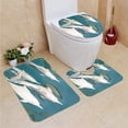 thumbnail image 1 of PUDMAD Delfini 3 Piece Bathroom Rugs Set Bath Rug Contour Mat and Toilet Lid Cover, 1 of 2