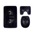 thumbnail image 1 of PUDMAD Delicate Cat Eyes 3 Piece Bathroom Rugs Set Bath Rug Contour Mat and Toilet Lid Cover, 1 of 2
