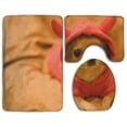 thumbnail image 1 of PUDMAD Depressed Chihuahua 3 Piece Bathroom Rugs Set Bath Rug Contour Mat and Toilet Lid Cover, 1 of 2