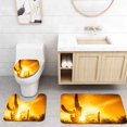 thumbnail image 1 of PUDMAD Desert Saguaro Cactus Landscape Sunset 3 Piece Bathroom Rugs Set Bath Rug Contour Mat and Toilet Lid Cover, 1 of 2