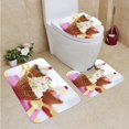 thumbnail image 1 of PUDMAD Dessert ice Cream 3 Piece Bathroom Rugs Set Bath Rug Contour Mat and Toilet Lid Cover, 1 of 2