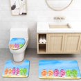 thumbnail image 1 of PUDMAD Different Colored flip Flops in Sand 3 Piece Bathroom Rugs Set Bath Rug Contour Mat and Toilet Lid Cover, 1 of 2
