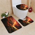 thumbnail image 1 of PUDMAD Digital Nebula 3 Piece Bathroom Rugs Set Bath Rug Contour Mat and Toilet Lid Cover, 1 of 2