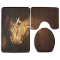 thumbnail image 1 of PUDMAD Dim Unicorns 3 Piece Bathroom Rugs Set Bath Rug Contour Mat and Toilet Lid Cover, 1 of 2
