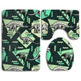 thumbnail image 1 of PUDMAD Dinosaur Bones 3 Piece Bathroom Rugs Set Bath Rug Contour Mat and Toilet Lid Cover, 1 of 2