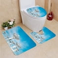 thumbnail image 1 of PUDMAD Discovery 3 Piece Bathroom Rugs Set Bath Rug Contour Mat and Toilet Lid Cover, 1 of 2