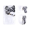 thumbnail image 1 of PUDMAD Dog Magnifying Glass 3 Piece Bathroom Rugs Set Bath Rug Contour Mat and Toilet Lid Cover, 1 of 2