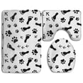 thumbnail image 1 of PUDMAD Dog Paw 3 Piece Bathroom Rugs Set Bath Rug Contour Mat and Toilet Lid Cover, 1 of 2