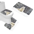 thumbnail image 1 of PUDMAD Dog Wolf Forest Snow Lying 3 Piece Bathroom Rugs Set Bath Rug Contour Mat and Toilet Lid Cover, 1 of 2