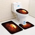 thumbnail image 1 of PUDMAD Dollar Sign on Fire 3 Piece Bathroom Rugs Set Bath Rug Contour Mat and Toilet Lid Cover, 1 of 2