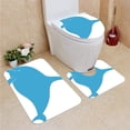 thumbnail image 1 of PUDMAD Dolphin 3 Piece Bathroom Rugs Set Bath Rug Contour Mat and Toilet Lid Cover, 1 of 2