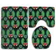 thumbnail image 1 of PUDMAD Dominica Flag Eat Earth 3 Piece Bathroom Rugs Set Bath Rug Contour Mat and Toilet Lid Cover, 1 of 2