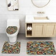 thumbnail image 1 of PUDMAD Doodle Cinema Items Combined in an Abstract Style Popcorn Movie Reel End Theatre Masks 3 Piece Bathroom Rugs Set Bath Rug Contour Mat and Toilet Lid Cover, 1 of 2