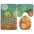 thumbnail image 1 of PUDMAD Doodle Paintings 3 Piece Bathroom Rugs Set Bath Rug Contour Mat and Toilet Lid Cover, 1 of 2