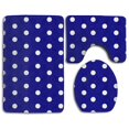 thumbnail image 1 of PUDMAD Dots Polka Hexagon png 3 Piece Bathroom Rugs Set Bath Rug Contour Mat and Toilet Lid Cover, 1 of 2