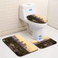 thumbnail image 1 of PUDMAD Downtown Denver 3 Piece Bathroom Rugs Set Bath Rug Contour Mat and Toilet Lid Cover, 1 of 2