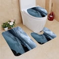thumbnail image 1 of PUDMAD Dramatic Coast 3 Piece Bathroom Rugs Set Bath Rug Contour Mat and Toilet Lid Cover, 1 of 2