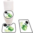 thumbnail image 1 of PUDMAD Drawn Lime Isolate eco Natural Foo Fruits on White backgroun 3 Piece Bathroom Rugs Set Bath Rug Contour Mat and Toilet Lid Cover, 1 of 2