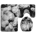 thumbnail image 1 of PUDMAD Dream Jellyfish Art Black 3 Piece Bathroom Rugs Set Bath Rug Contour Mat and Toilet Lid Cover, 1 of 2
