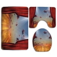 thumbnail image 1 of PUDMAD Dreamlike Fantasy Stage Drapes Dramatic Cloudy Sunset Sky 3 Piece Bathroom Rugs Set Bath Rug Contour Mat and Toilet Lid Cover, 1 of 2