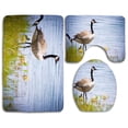 thumbnail image 1 of PUDMAD Ducklings 3 Piece Bathroom Rugs Set Bath Rug Contour Mat and Toilet Lid Cover, 1 of 2
