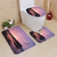 thumbnail image 1 of PUDMAD Ducks Landing at Sunrise 3 Piece Bathroom Rugs Set Bath Rug Contour Mat and Toilet Lid Cover, 1 of 2