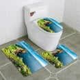 thumbnail image 1 of PUDMAD Dusk at Neist Point Lighthouse in Isle Skye 3 Piece Bathroom Rugs Set Bath Rug Contour Mat and Toilet Lid Cover, 1 of 2