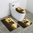thumbnail image 1 of PUDMAD Early Morning Cattle 3 Piece Bathroom Rugs Set Bath Rug Contour Mat and Toilet Lid Cover, 1 of 2