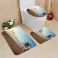 thumbnail image 1 of PUDMAD Early Morning Ft Lauderdale Beach 3 Piece Bathroom Rugs Set Bath Rug Contour Mat and Toilet Lid Cover, 1 of 2