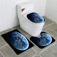 thumbnail image 1 of PUDMAD Earth 3 Piece Bathroom Rugs Set Bath Rug Contour Mat and Toilet Lid Cover, 1 of 2