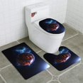 thumbnail image 1 of PUDMAD Earth Burning After a Global Disaster Apocalypse 3 Piece Bathroom Rugs Set Bath Rug Contour Mat and Toilet Lid Cover, 1 of 2
