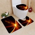thumbnail image 1 of PUDMAD Earth Rising Sun 3 Piece Bathroom Rugs Set Bath Rug Contour Mat and Toilet Lid Cover, 1 of 2