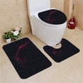 thumbnail image 1 of PUDMAD Eastern Veil Nebula 3 Piece Bathroom Rugs Set Bath Rug Contour Mat and Toilet Lid Cover, 1 of 2