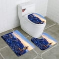 thumbnail image 1 of PUDMAD Edinburgh City Skyline After Sunset 3 Piece Bathroom Rugs Set Bath Rug Contour Mat and Toilet Lid Cover, 1 of 2