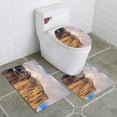thumbnail image 1 of PUDMAD El Capitan Covered by Snow and Fog in Yosemite California 3 Piece Bathroom Rugs Set Bath Rug Contour Mat and Toilet Lid Cover, 1 of 2