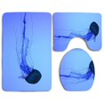 thumbnail image 1 of PUDMAD Electric Jellyfish Swimming 3 Piece Bathroom Rugs Set Bath Rug Contour Mat and Toilet Lid Cover, 1 of 2