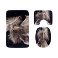 thumbnail image 1 of PUDMAD Elegant Afghan Hound 3 Piece Bathroom Rugs Set Bath Rug Contour Mat and Toilet Lid Cover, 1 of 2