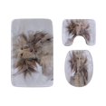 thumbnail image 1 of PUDMAD Elegant Afghan Hound 3 Piece Bathroom Rugs Set Bath Rug Contour Mat and Toilet Lid Cover, 1 of 2
