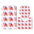 thumbnail image 1 of PUDMAD Elephant Bird Harmonious Love Heart 3 Piece Bathroom Rugs Set Bath Rug Contour Mat and Toilet Lid Cover, 1 of 2