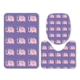 thumbnail image 1 of PUDMAD Elephant Little Elephants Who Love Ice Cream Pink Suitable for Girls 3 Piece Bathroom Rugs Set Bath Rug Contour Mat and Toilet Lid Cover, 1 of 2