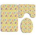 thumbnail image 1 of PUDMAD Elephant Nursery Lively Spring Nature Chubby Elephants Playing Ball Balloons Daisies 3 Piece Bathroom Rugs Set Bath Rug Contour Mat and Toilet Lid Cover, 1 of 2
