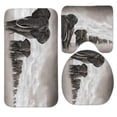 thumbnail image 1 of PUDMAD Elephants 3 Piece Bathroom Rugs Set Bath Rug Contour Mat and Toilet Lid Cover, 1 of 2